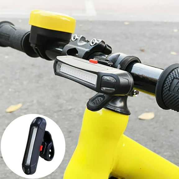 strola Toys USB Rechargeable Bike Tail Light, COB Super Bright Bicycle Rear Light, Clip On Safety Light for Helmet Backpack, Waterproof for Night Riding, Small & Lightweight Black