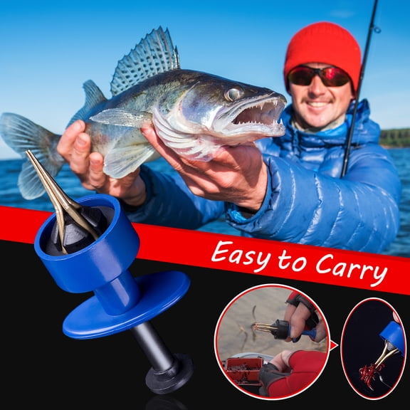 strola Toys Walmart Multi-Function Live Bait Threader Tool for Fishing, No Mess ABS Plastic and Copper Worm Holder Clip with Elastic Bands for Trout and Panfish Tackle Accessories