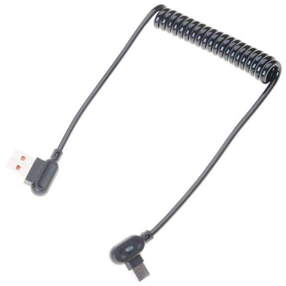 strong Reversible USB C Charges Cable fast charges Spring Coiled Design Fast Charging Cable for Tablets Smartphones