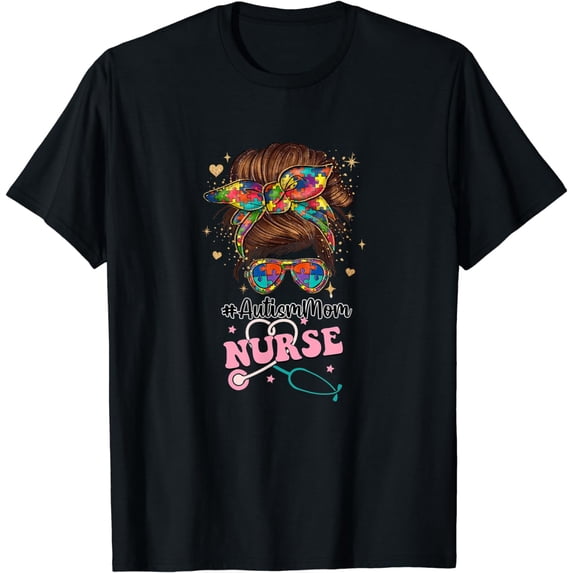 strong autism mom nurse independent autism woman T-Shirt