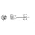 thumbnail image 1 of 1/6 Carat Total Weight (cttw) Round Diamond Studs - 14K White Gold Earrings for Women, 1 of 2