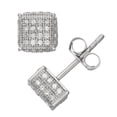 thumbnail image 1 of Sterling Silver 1/2 CTTW Diamond Square Shape Stud Earrings, 1 of 2