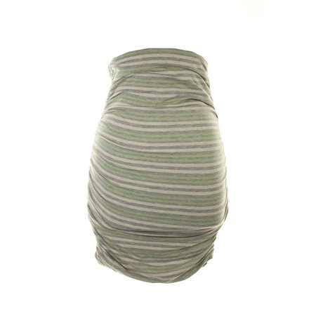 studio m grey multi stripe ruched skirt xs