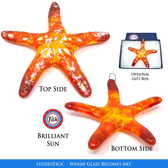 studioTica® Glass Starfish - Cosmic Collection - Sun Catcher, Paperweight, Ornament, Home Decor