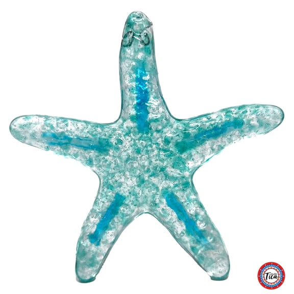 studioTica® Glass Starfish - Emerald Collection - Sun Catcher, Paperweight, Ornament, Home Decor