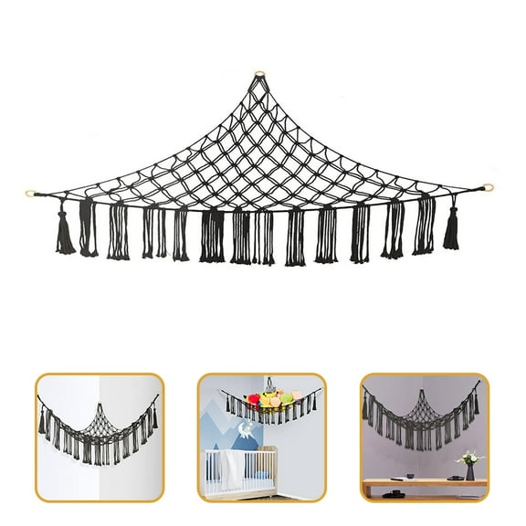 stuffed animal hammock Stuffed Animals Toy Storage Hammock Wall Corner Plush Toy Organizer Room Decor