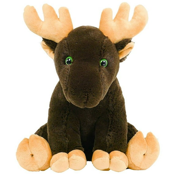 stuffems toy shop record your own plush 16 inch brown moose - ready to love in a few easy steps