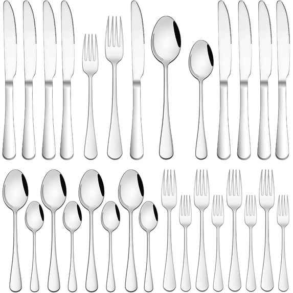 stusgo 20 Pieces Silverware Set Service for 4, Food-Grade Stainless Steel Flatware Set, Cutlery Set Include Fork Knife Spoon, Mirror Polished Dishwasher Safe, Utensil for Party(silver)