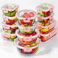 thumbnail image 1 of stusgo 12 Pcs Glass Storage Containers with Lids, Reusable for Kitchen Organization (12 Pcs,Pink), 1 of 9