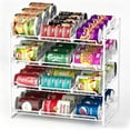 thumbnail image 1 of stusgo 4 Tiers Stackable Can Rack Organizer, Wear-resistant Upgrade Beverage Food Can Dispenser Holder Holds up to 48 Cans for Kitchen Cabinet and Pantry (White), 1 of 7