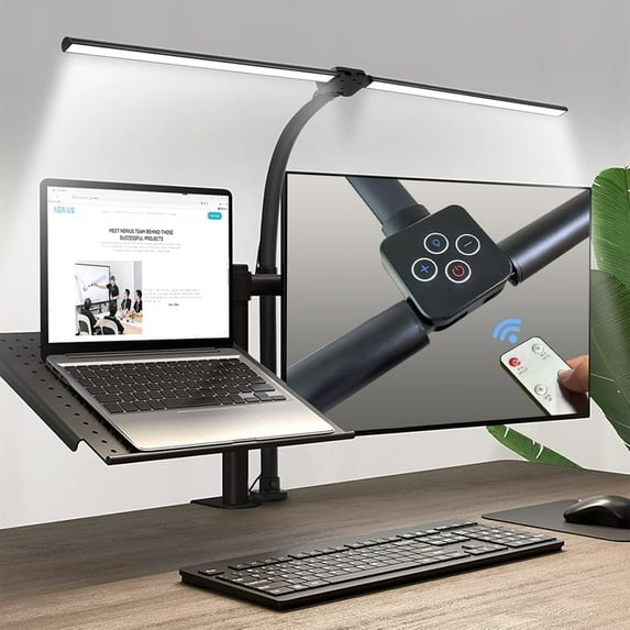 stusgo Desk Lamp for Home Office, Adjustable Double Head Desk Lights,5 Colors Architect Table Lamp