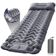 stusgo Camping Sleeping Pad,4 Extra-Thick Self Inflating Tent Pad Camping Pad. Built-in Foot Pump