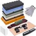 thumbnail image 1 of stusgo Knife Sharpening Stone Set - 2 Side Grit 400/1000 3000/8000 Kitchen Knife Sharpener Stone Includes Non-Slip Rubber Bases, 1 of 7