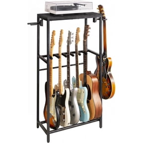stusgo Multi Guitar Stand,Multiple Guitar Rack Holder for 7 Guitars,Guitars Display Rack with 2 Guitar Holders for Home,Stage,Studio, Black