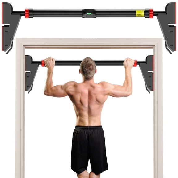 stusgo Pull up Bar for Doorway,Home Indoor Chin Up Bar with No Screws, No Punching Adjustable Width Pull up Bar[76-95cm], Maximum Load Capacity 250kg.
