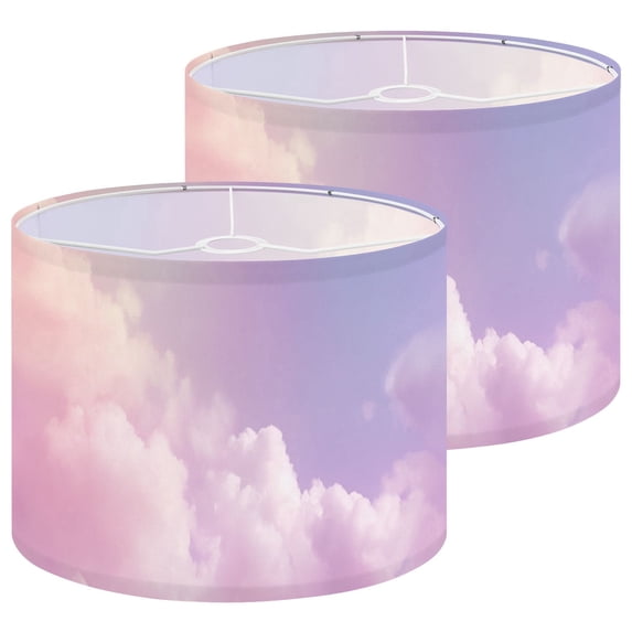 Lampshades 2 Pack beauty pastel sky soft color cloud sweet 13"x13"x10" Light Shade for Table Lamps Floor Lamp Shades Lampshade Replacement Easy Assembly