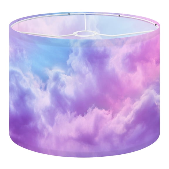 Linen Drum Lampshades Cloud pastel colored 13"x13"x10" Light Shade for Table Lamps Floor Lamp Shades Lampshade Replacement Assembly Required