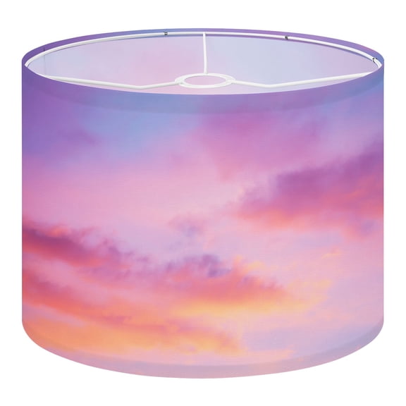 [style] Linen Drum Lampshades Sky pink blue colors effect light pastel colored sunset 13"x13"x10" Light Shade for Table Lamps Floor Lamp Shades Lampshade Replacement Assembly Required
