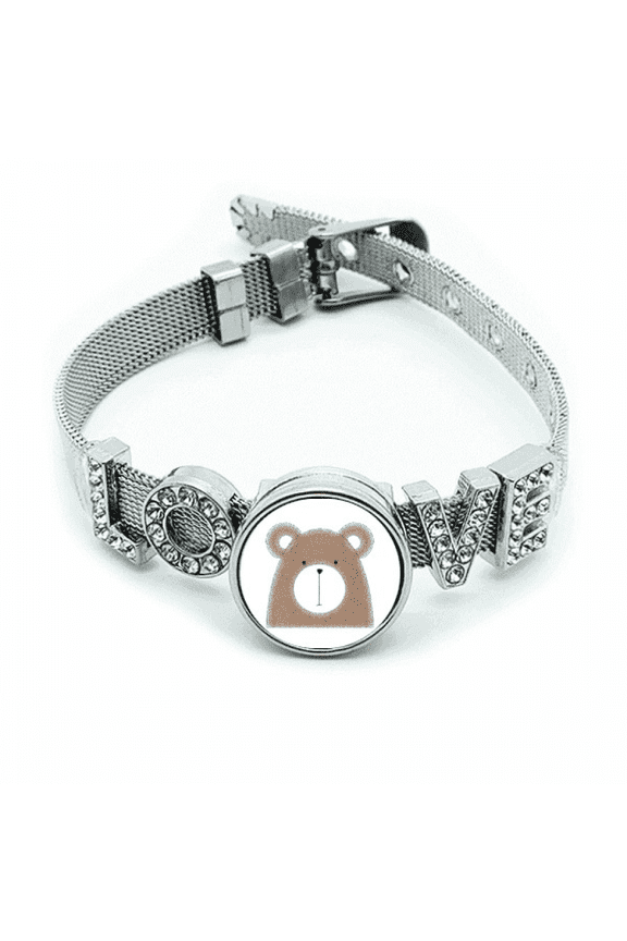 style chubby bear animal Bracelet Wristband Crystal Love Adjustable Bangle