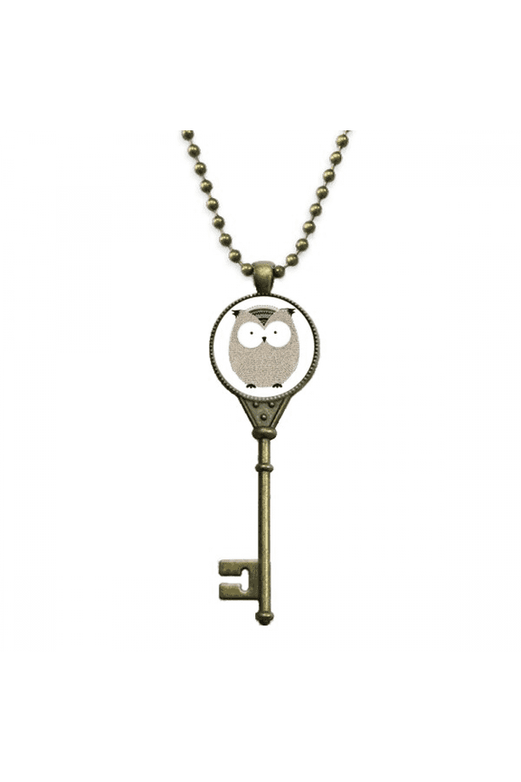 style chubby owl key necklace pendant tray embellished chain