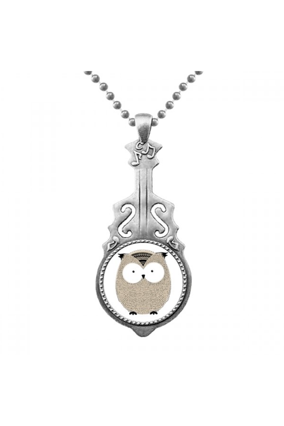 style chubby owl pendant jewelry music guitar torque hangtag