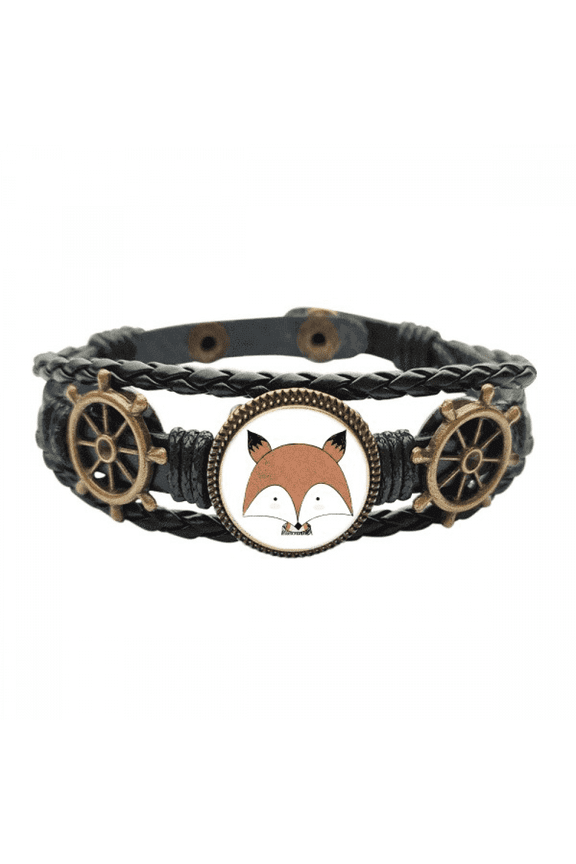 style immature fox Leather Braided Ocean Bracelet Wristband
