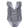thumbnail image 1 of stylesilove Baby Girl Ruffle Striped Swimsuit One-Piece (100/18-24 Months, Black), 1 of 3