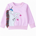 thumbnail image 1 of stylesilove Baby Girl Unicorn Print Long Sleeve Sweatshirt (90/18-24 Months), 1 of 3