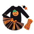 thumbnail image 1 of stylesilove Halloween Pumpkin 5 pcs Baby Infant Toddlers Girls Costume Dress Clothing Set, 1 of 8