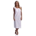 thumbnail image 1 of stylesilove.com Handmade Women's Eyelet Trim Pleated Nightgown White, 1 of 8