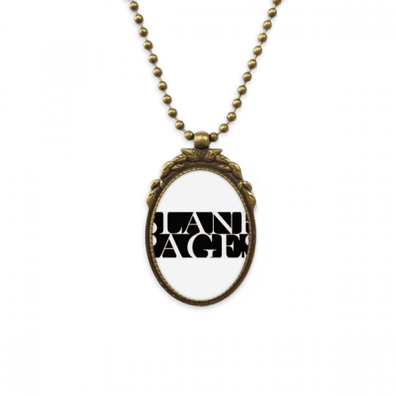 stylish characters blank pages antique necklace vintage bead pendant keychain