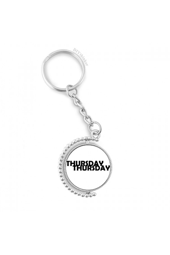 stylish characters thursday rotatable keyholder disc accessories chain clip