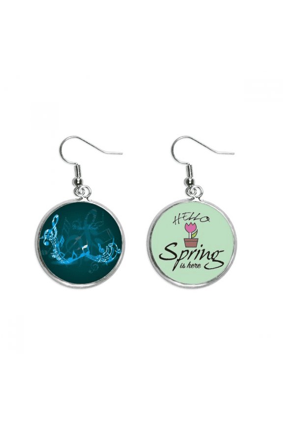 stylish flappg music notes blue decoration dangle season sp earring jewelry