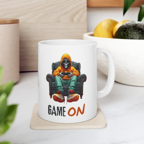 sual Gaming Mug - GAME ON Conle Player Ceramic Cup, Gift a gamer