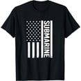 thumbnail image 1 of submarine veteran USA Flag for men submarine for men T-Shirt, 1 of 4