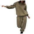 thumbnail image 1 of successthop 2 Piece Womens Sweatsuits with Matching Pants and Tops Long Sleeve Sweatshirt and Sweatpant Solid Outfits, 1 of 8