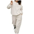 thumbnail image 1 of successthop 2 Piece Womens Sweatsuits with Matching Pants and Tops Long Sleeve Sweatshirt and Sweatpant Solid Outfits, 1 of 7