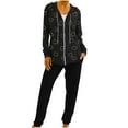 thumbnail image 1 of successthop 2 Pieces Plus Size Lounge Set Long Sleeve Drawstring Zip Hoodie and Joggers with Pockets Heart Outfits, 1 of 6