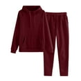 thumbnail image 1 of successthop 2 Pieces Sweatsuits for Women Plus Size Fleece Long Sleeve Hoodie and Sweatpant Solid Outfits with Pockets, 1 of 7