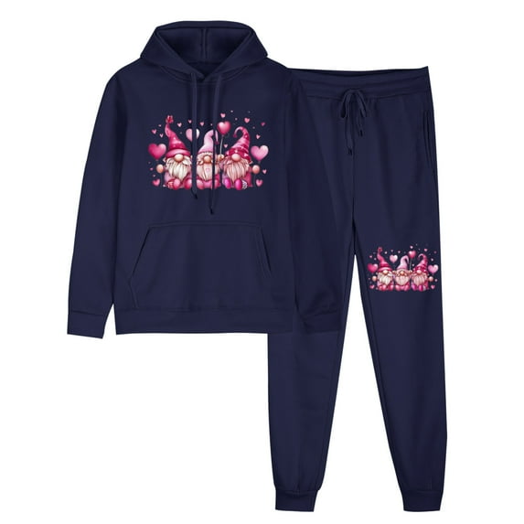 successthop 2 Pieces Sweatsuits for Women Plus Size Long Sleeve Hoodie with Pocket and Joggers Goblin Drawstring Outfits