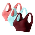thumbnail image 1 of successthop 3 pack Womens Sport Bras Plus Sizes Underwear Light Supportive Yoga Solid Workout Gym Activewear, 1 of 2