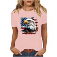 thumbnail image 1 of successthop 4th of July T Shirt for Women Bird Plus Size Anniversary Shirts Festival Top Crewneck Short Sleeve Clothes L, 1 of 8