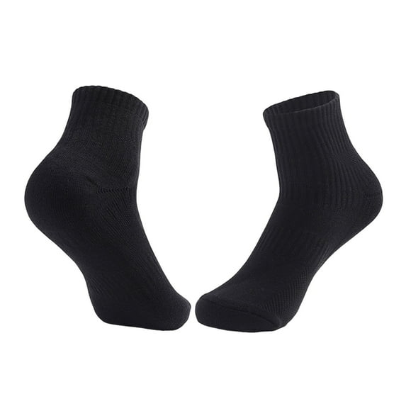 successthop Athletic Socks Men Low Cut Crew Cycling Workout Running Short Soft Comfortable Summer Sock Black