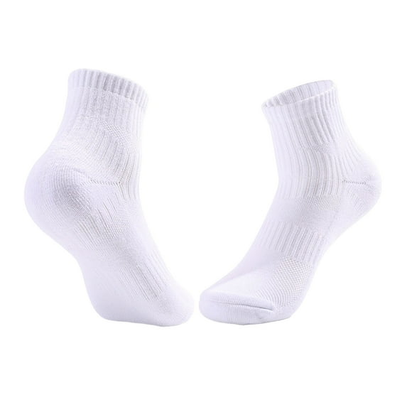 successthop Athletic Socks Men Low Cut Crew Cycling Workout Running Short Soft Comfortable Summer Sock White