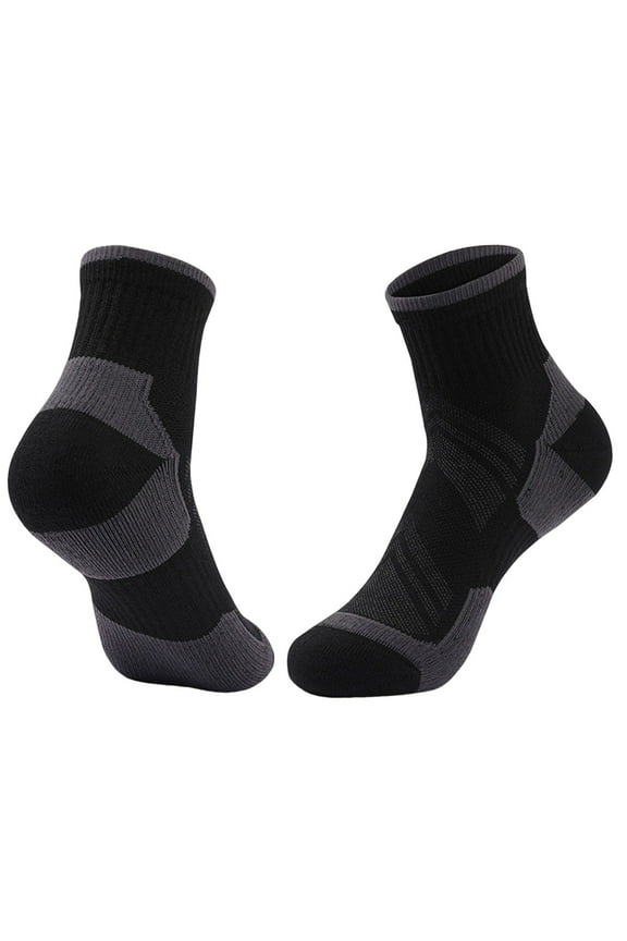 Athletic Socks Men Low Cut Crew Workout Cycling Running Short Soft Comfortable Summer Sock Black