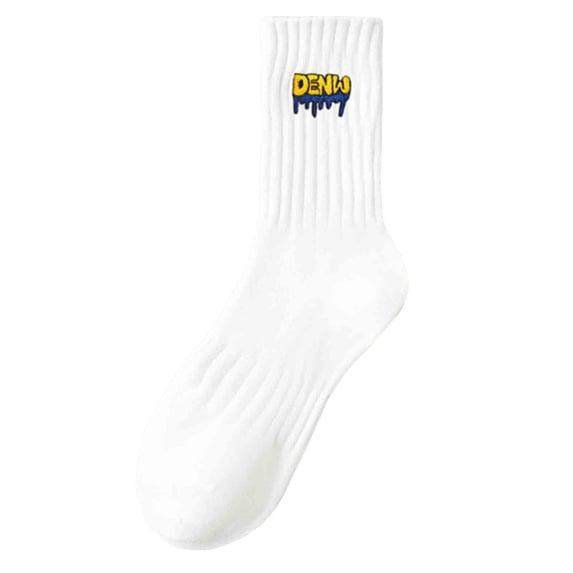 successthop Athletic Socks Men Workout Short Breathable Comfortable Soft Stay Dry Non Slip Summer Sock White
