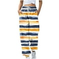 thumbnail image 1 of successthop Baggy Sweatpants for Women Drawstring Joggers ELastic Stripes Printed Sportpants Low Rise Trousers, 1 of 5