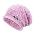 thumbnail image 1 of successthop Beanie Hats for Women Knit Fleece Lined Warm Earflaps Stylish Solid Ladies Cold Weather Winter Accessories, 1 of 2