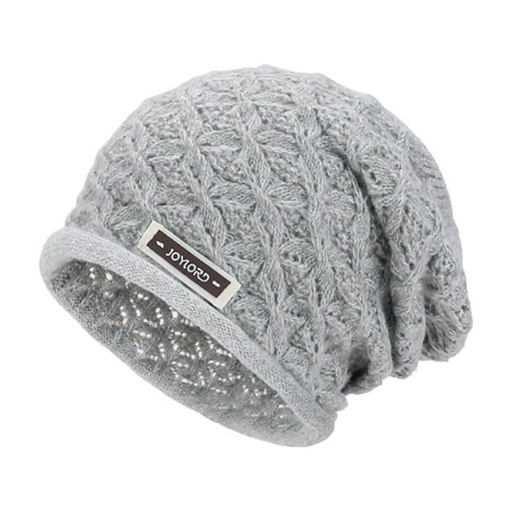 successthop Beanie Hats for Women Knit Fleece Lined Warm Earflaps Stylish Solid Ladies Cold Weather Winter Accessories
