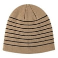 thumbnail image 1 of successthop Beanies Hats Men Knit Outdoor Fleece Lined Keep Warm Ladies Hood Stripe Winter Cold Weather Fall Accessories, 1 of 5